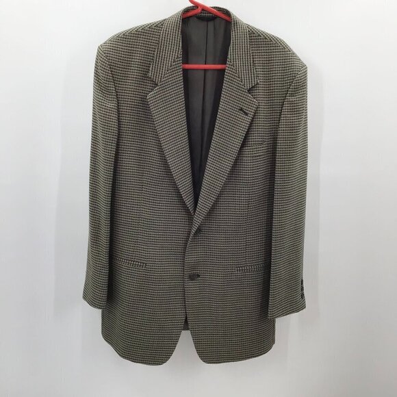 Daniel Hechter Other - VTG Daniel Hechter Foley's Blazer 44 Chest Sport Coat Check Black Tan USA Made